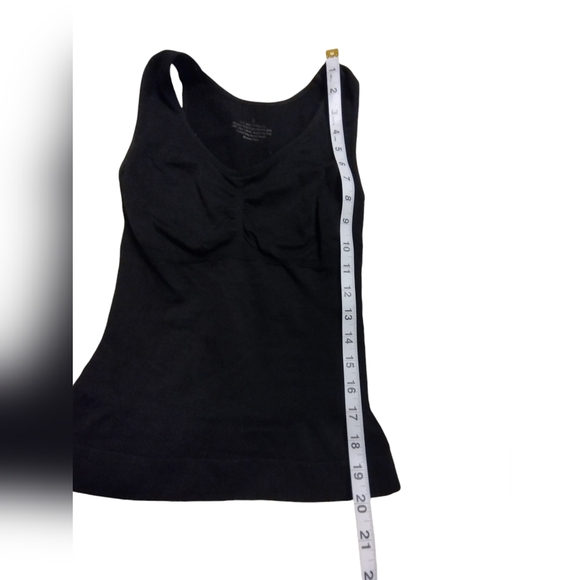2/$10 EUC fitted elastic tank top with bra - undergarment - black - Picture 6 of 6